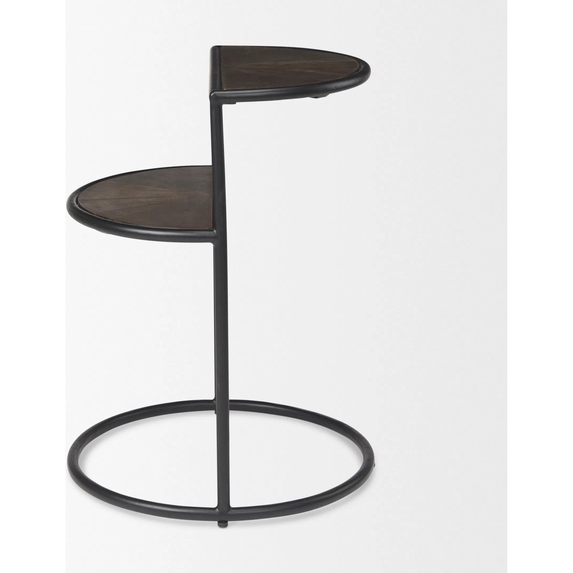 Arlo End Table by Mercana in brown. Made from metal in a modern style.