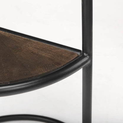 Arlo End Table by Mercana in brown. Made from metal in a modern style.