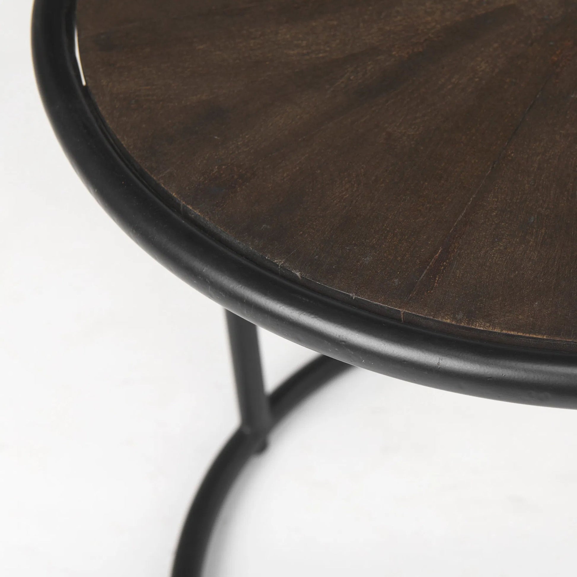 Arlo End Table by Mercana in brown. Made from metal in a modern style.