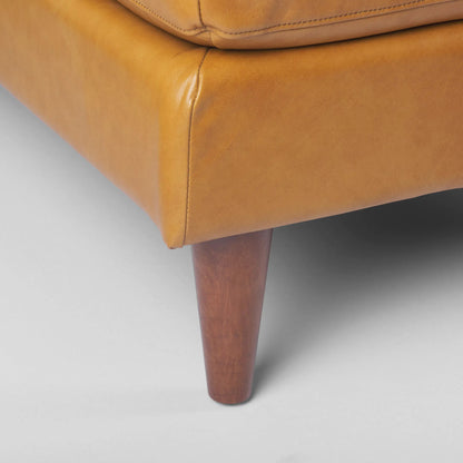 Svend Sectional by Mercana in tan. Made from solid wood in a traditional style.