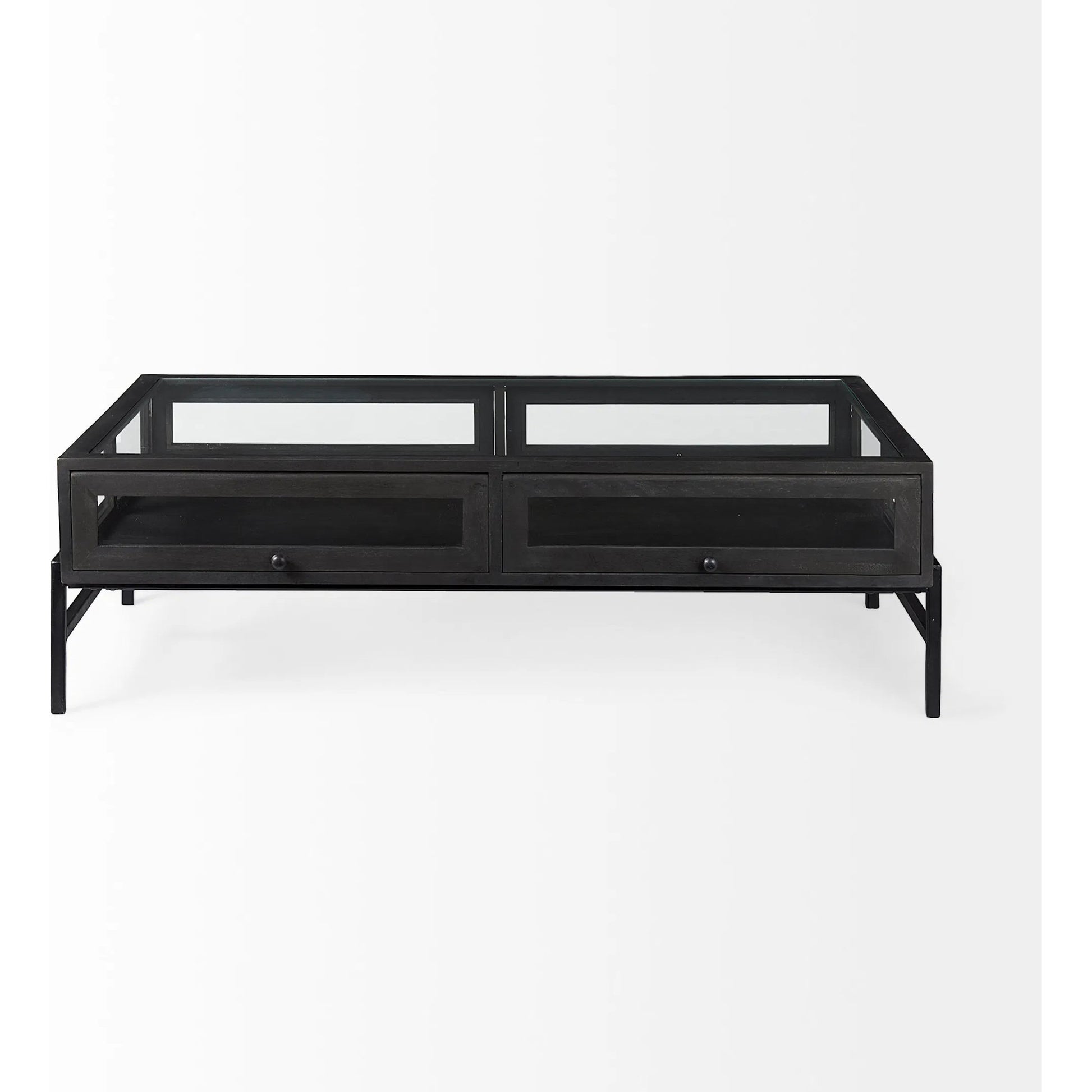 Arelius Rectangular Coffee Table by Mercana. Made from solid wood in a modern style.