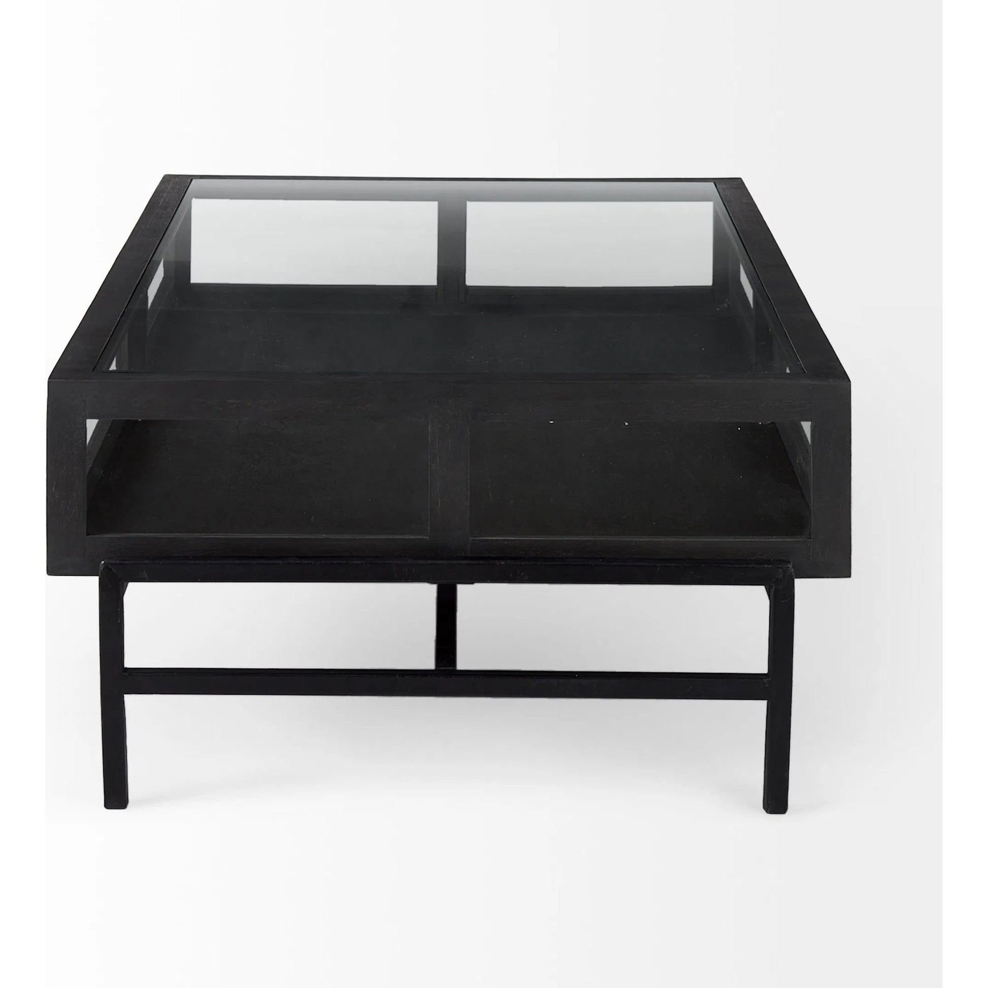 Arelius Rectangular Coffee Table by Mercana. Made from solid wood in a modern style.