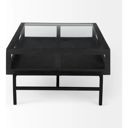 Arelius Rectangular Coffee Table by Mercana. Made from solid wood in a modern style.
