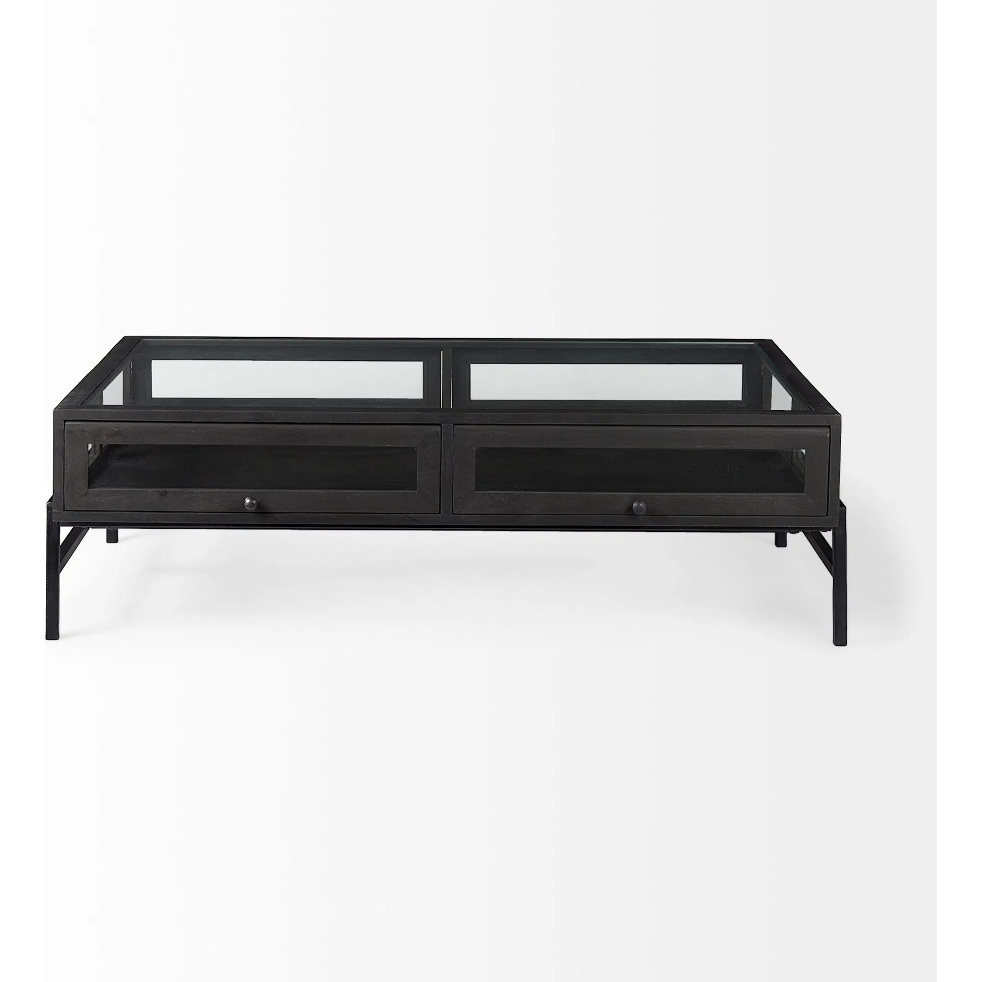Arelius Rectangular Coffee Table by Mercana. Made from solid wood in a modern style.