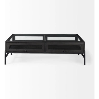 Arelius Rectangular Coffee Table by Mercana. Made from solid wood in a modern style.