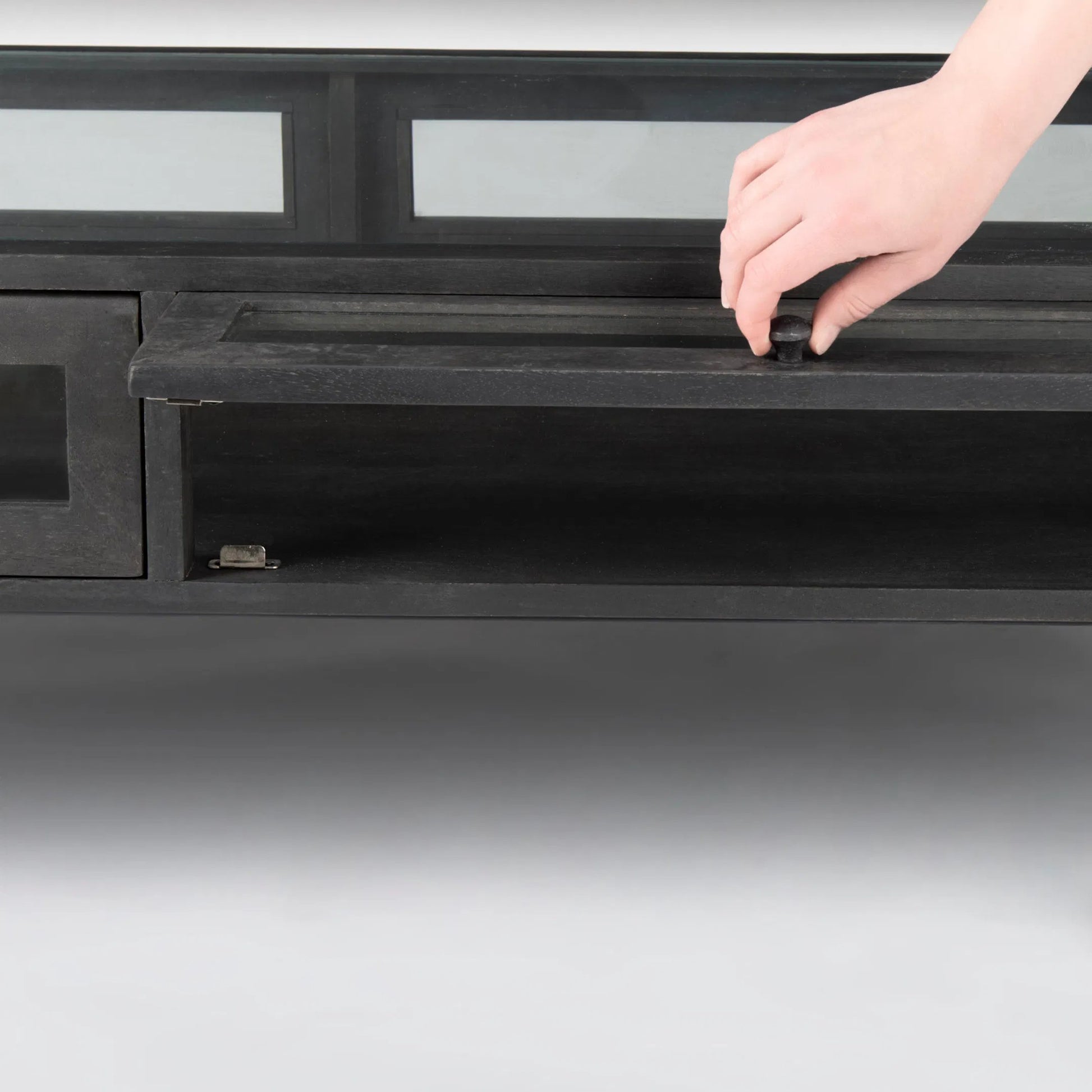 Arelius Rectangular Coffee Table by Mercana. Made from solid wood in a modern style.