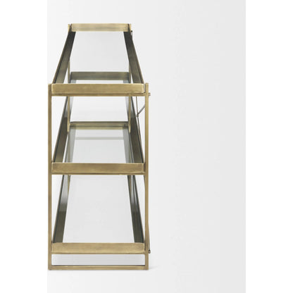 Trey Console Table by Mercana. Made from iron in a transitional style.