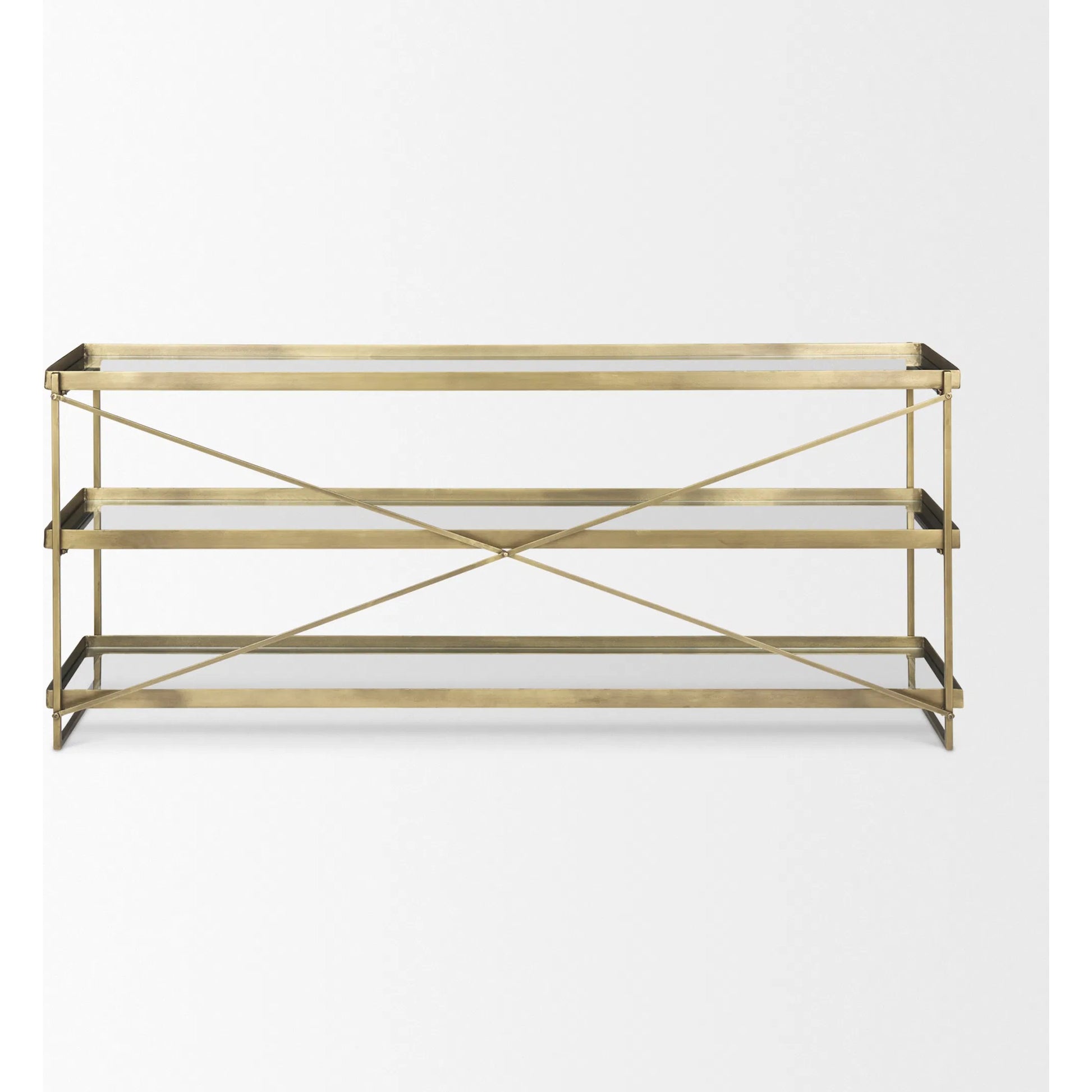 Trey Console Table by Mercana. Made from iron in a transitional style.