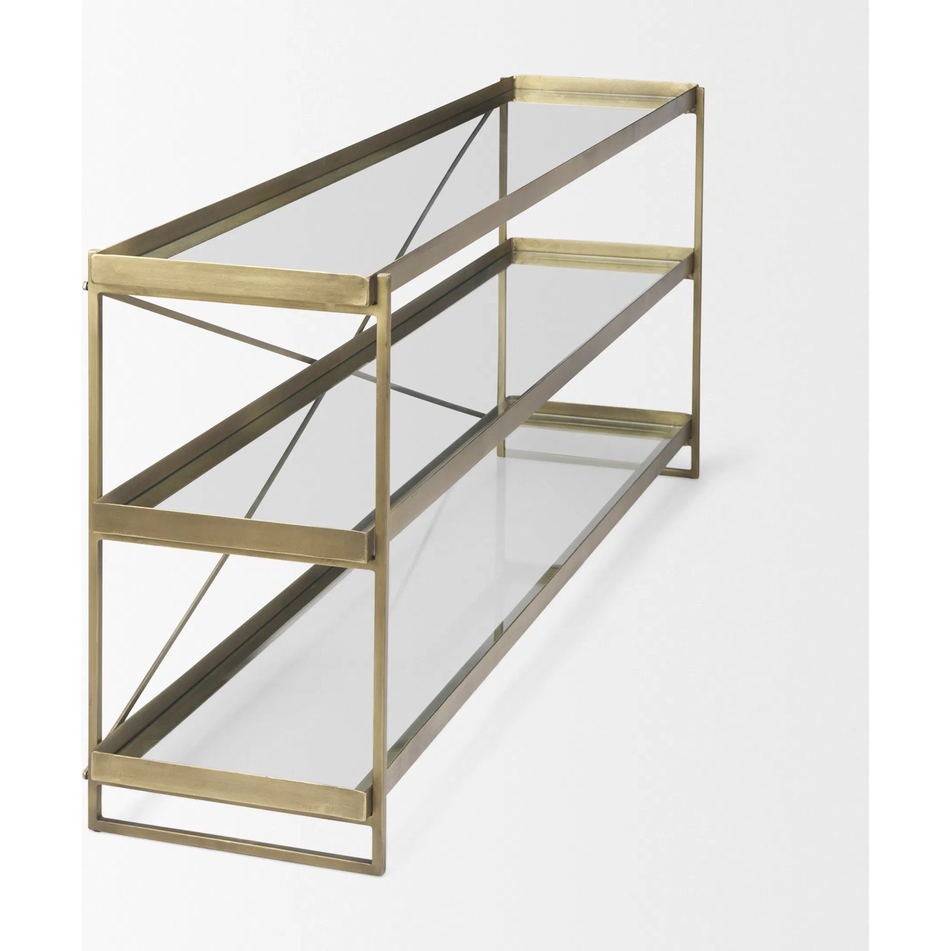 Trey Console Table by Mercana. Made from iron in a transitional style.