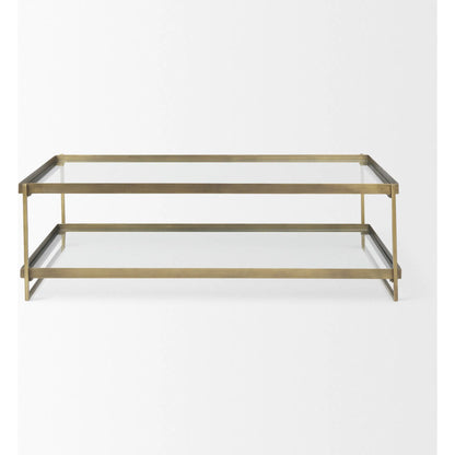 Trey Coffee Table by Mercana. Made from glass in a transitional style.