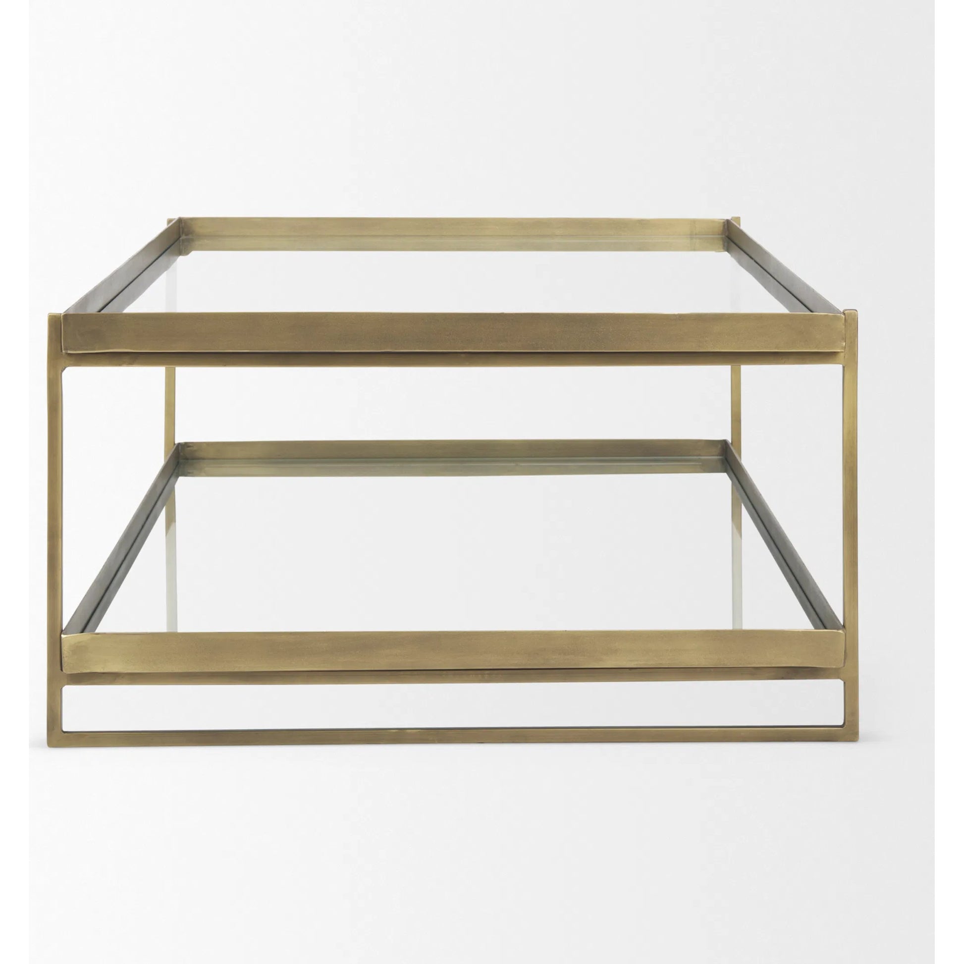 Trey Coffee Table by Mercana. Made from glass in a transitional style.