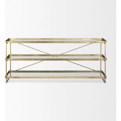 Trey Console Table by Mercana. Made from iron in a transitional style.