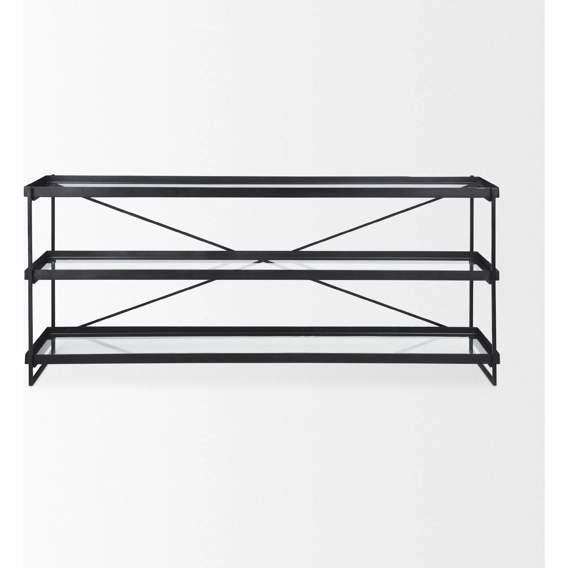 Trey Console Table by Mercana. Made from iron in a transitional style.