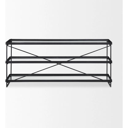 Trey Console Table by Mercana. Made from iron in a transitional style.