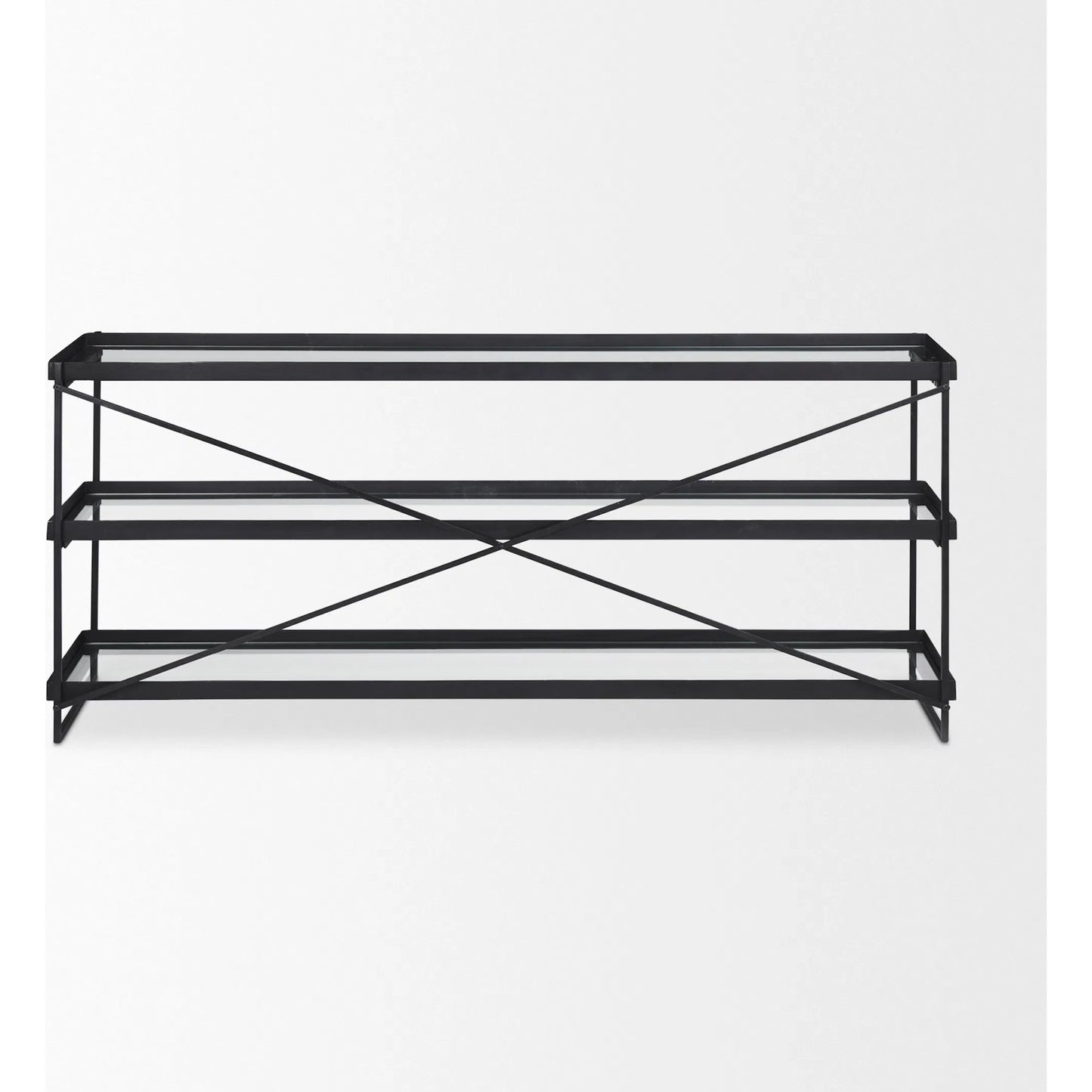 037 SI-2369318 | Closeup | Trey Console Table by Mercana. Made from iron in a transitional style.
