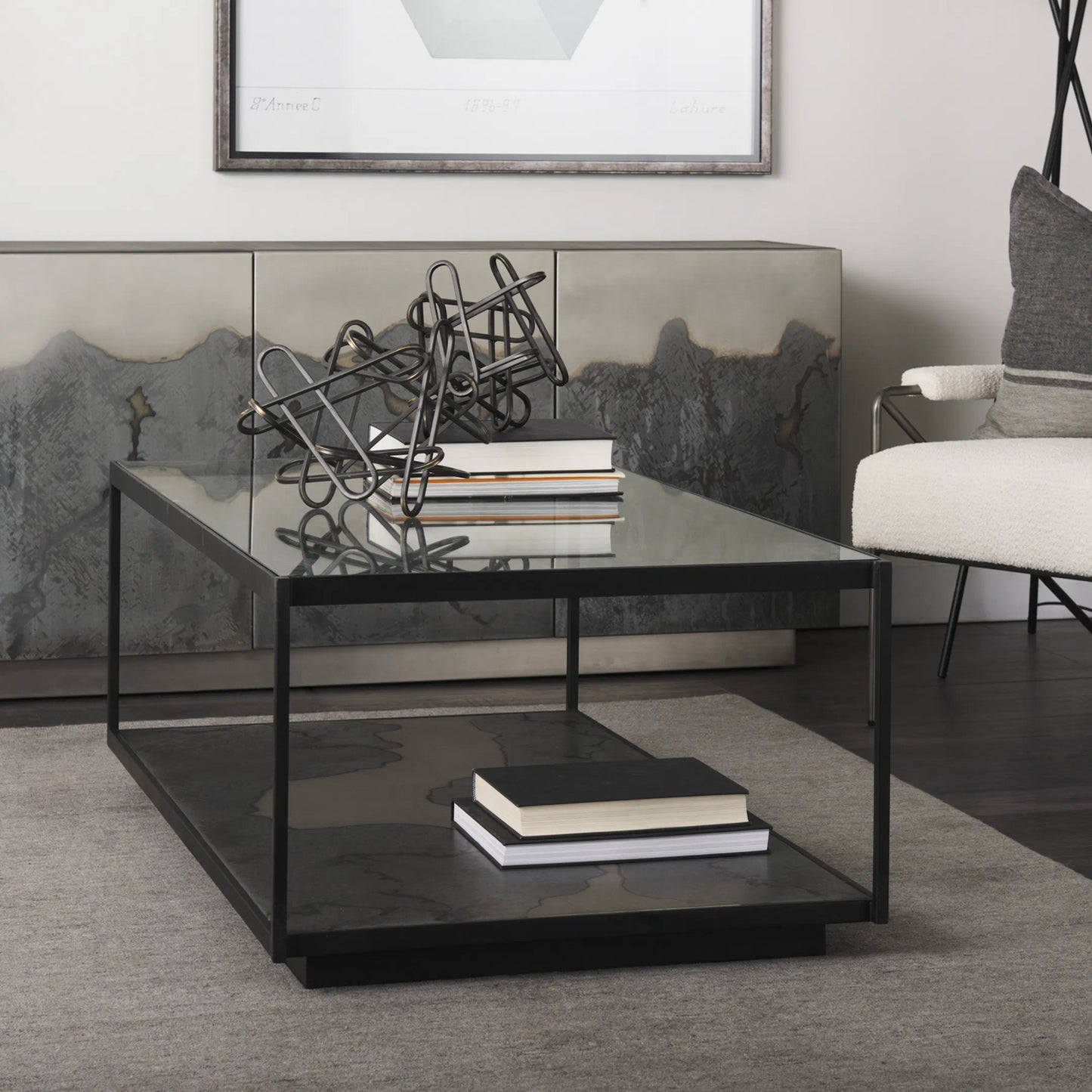 033 SI-2369565 | Lifestyle | Henderson Paperclip Decorative Object by Mercana in black. Made from metal in a modern style.