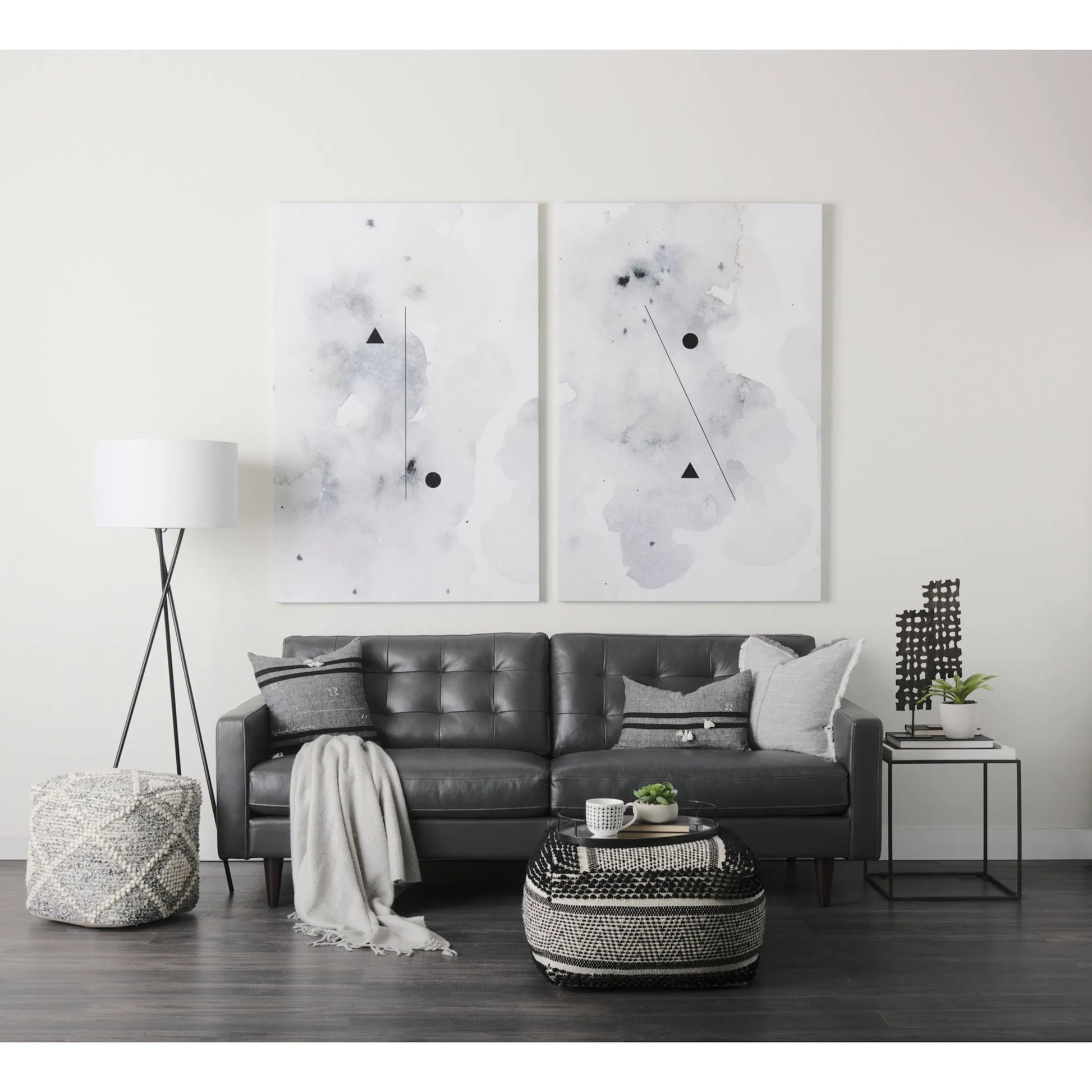 Sibyl Striped Lumbar Pillow Cover by Mercana in black. Made from fabric in a transitional style.