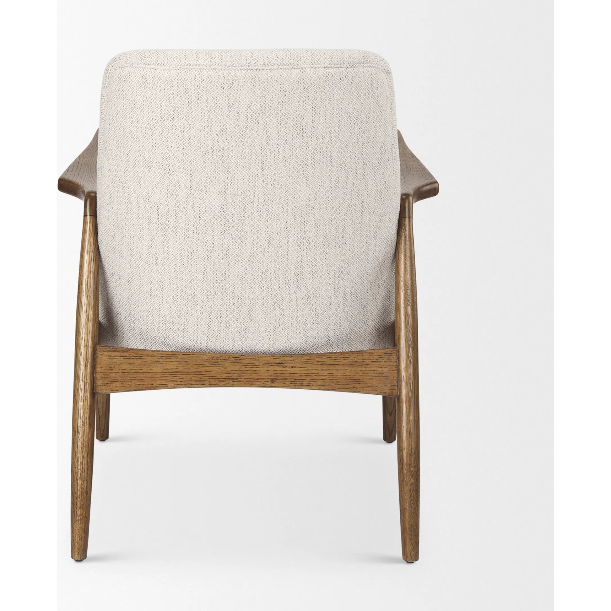 Westan Upholstered Accent Chair by Mercana in cream boucle. Made from fabric in a transitional style.