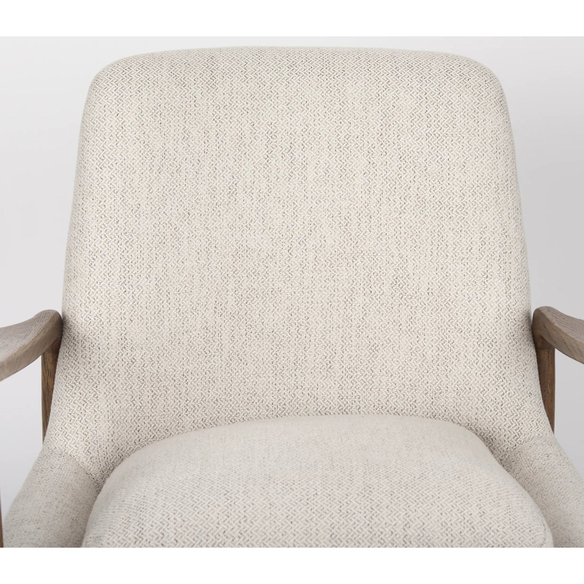 Westan Upholstered Accent Chair by Mercana in cream boucle. Made from fabric in a transitional style.