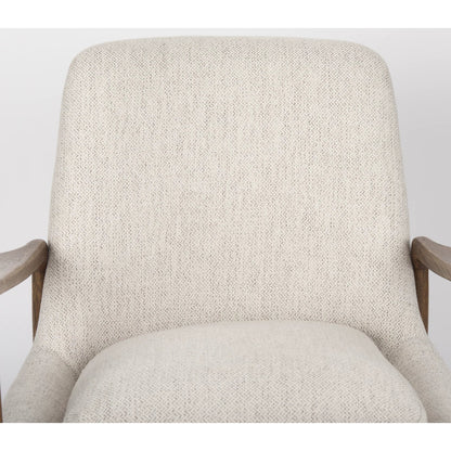 Westan Upholstered Accent Chair by Mercana in cream boucle. Made from fabric in a transitional style.