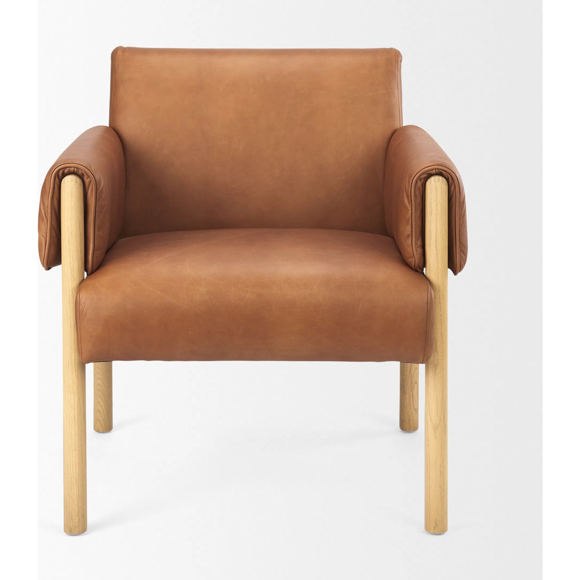 Ashton Faux Leather Accent Chair by Mercana. Made from fabric in a traditional style.