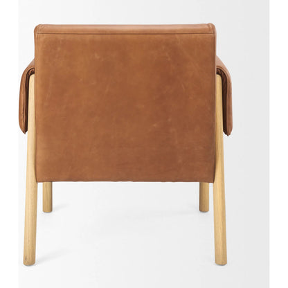 Ashton Faux Leather Accent Chair by Mercana. Made from fabric in a traditional style.