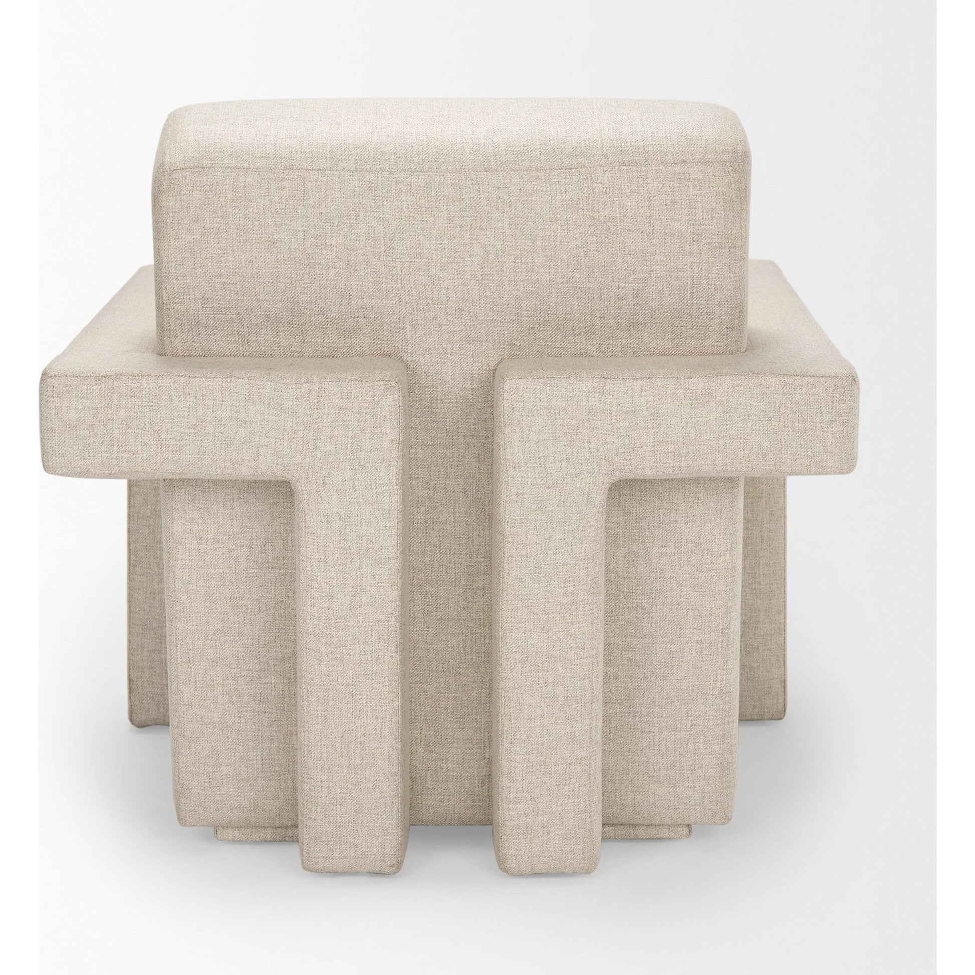 Sovereign Accent Chair by Mercana in cream, brown. Made from fabric in a transitional style.