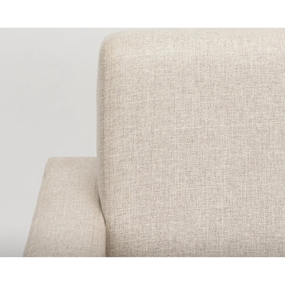 Sovereign Accent Chair by Mercana in cream, brown. Made from fabric in a transitional style.
