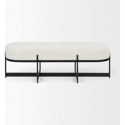 Amelia Bench by Mercana in cream. Made from unique in a modern style.