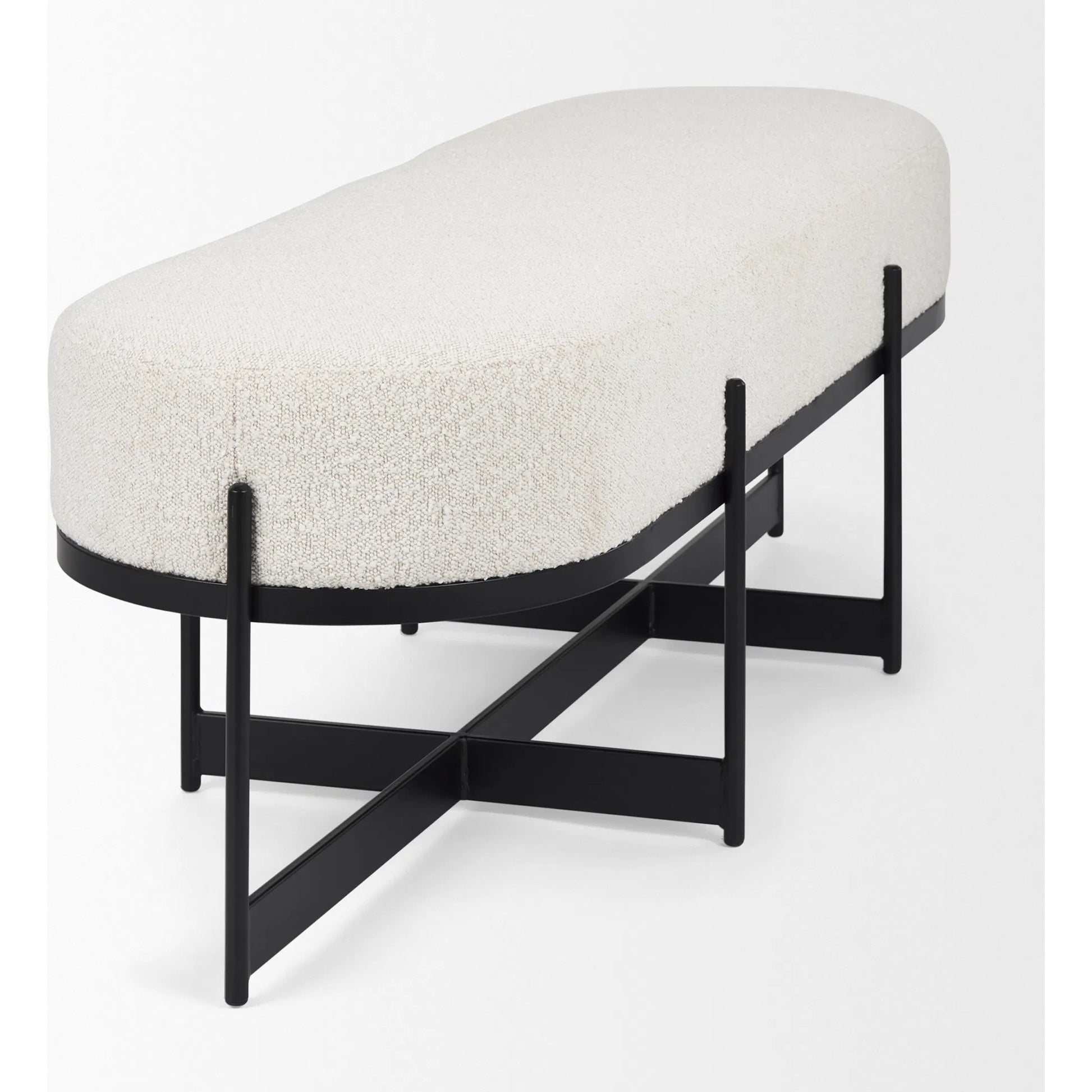 Amelia Bench by Mercana in cream. Made from unique in a modern style.