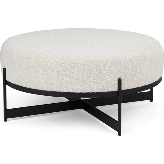 Amelia Ottoman by Mercana in cream. Made from metal in a unique style.