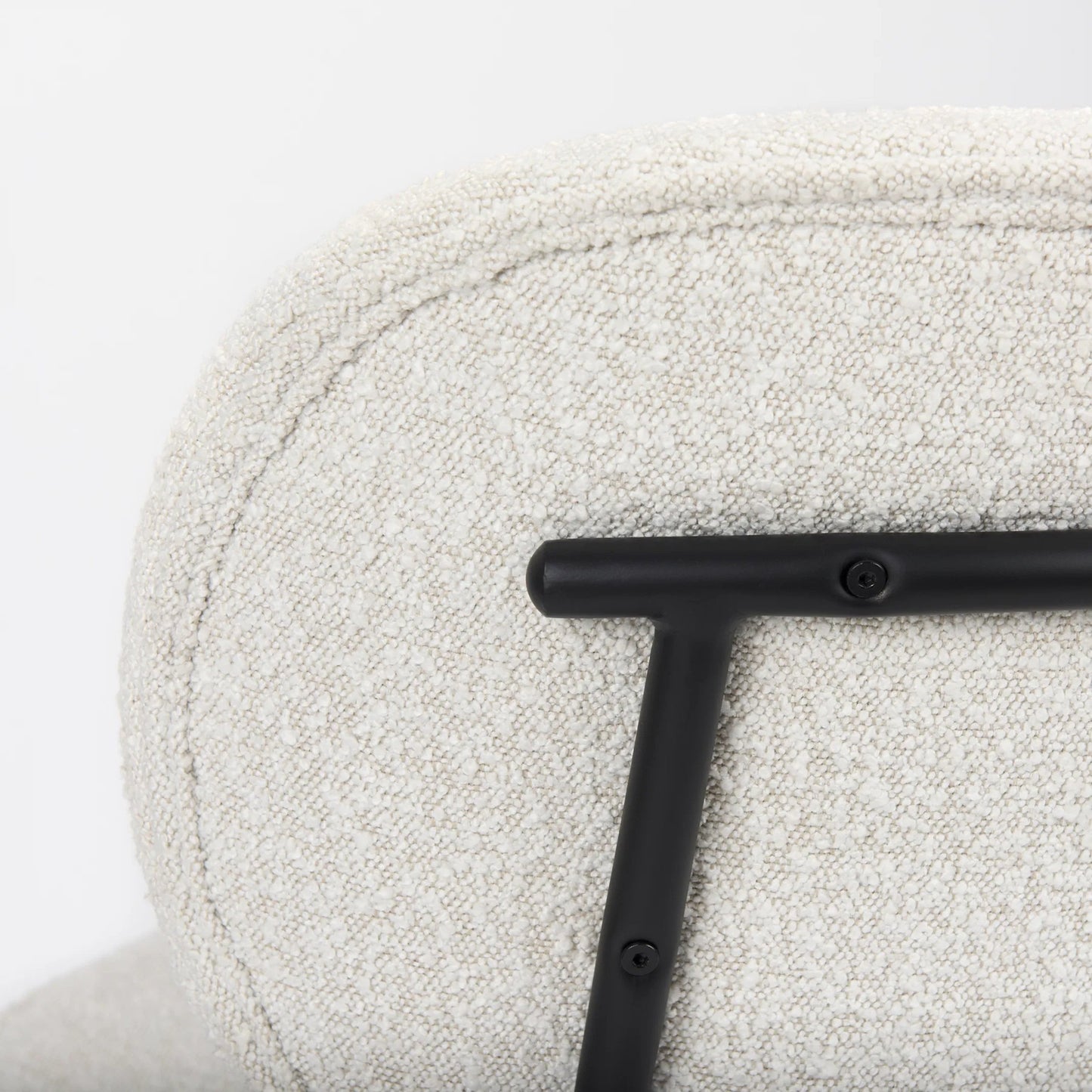 018 SI-2369814 | Closeup | Amelia Accent Chair by Mercana in cream. Made from fabric in a modern style.