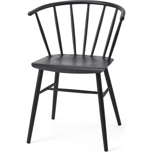 Colin Dining Chair by Mercana in black. Made from metal in a unique style.
