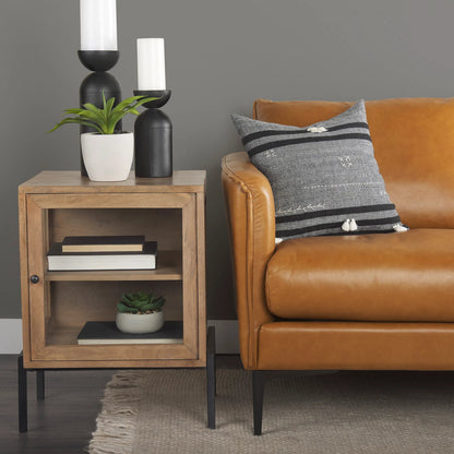Arelius End Table by Mercana. Made from solid wood in a transitional style.