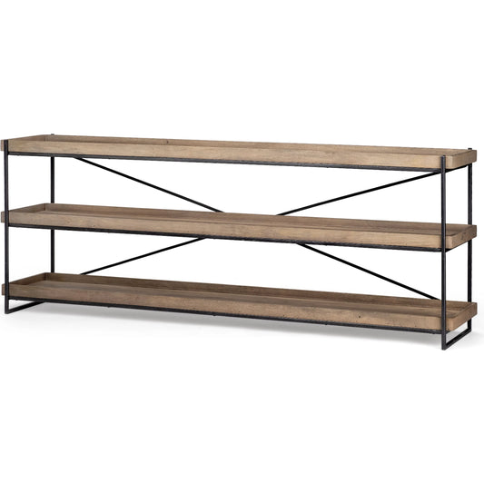 Trey Console Table by Mercana in natural. Made from unique in a modern style.