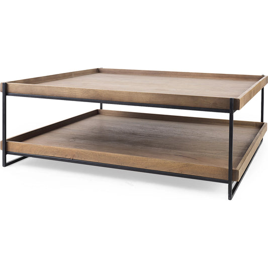Trey Coffee Table by Mercana in natural. Made from unique in a modern style.