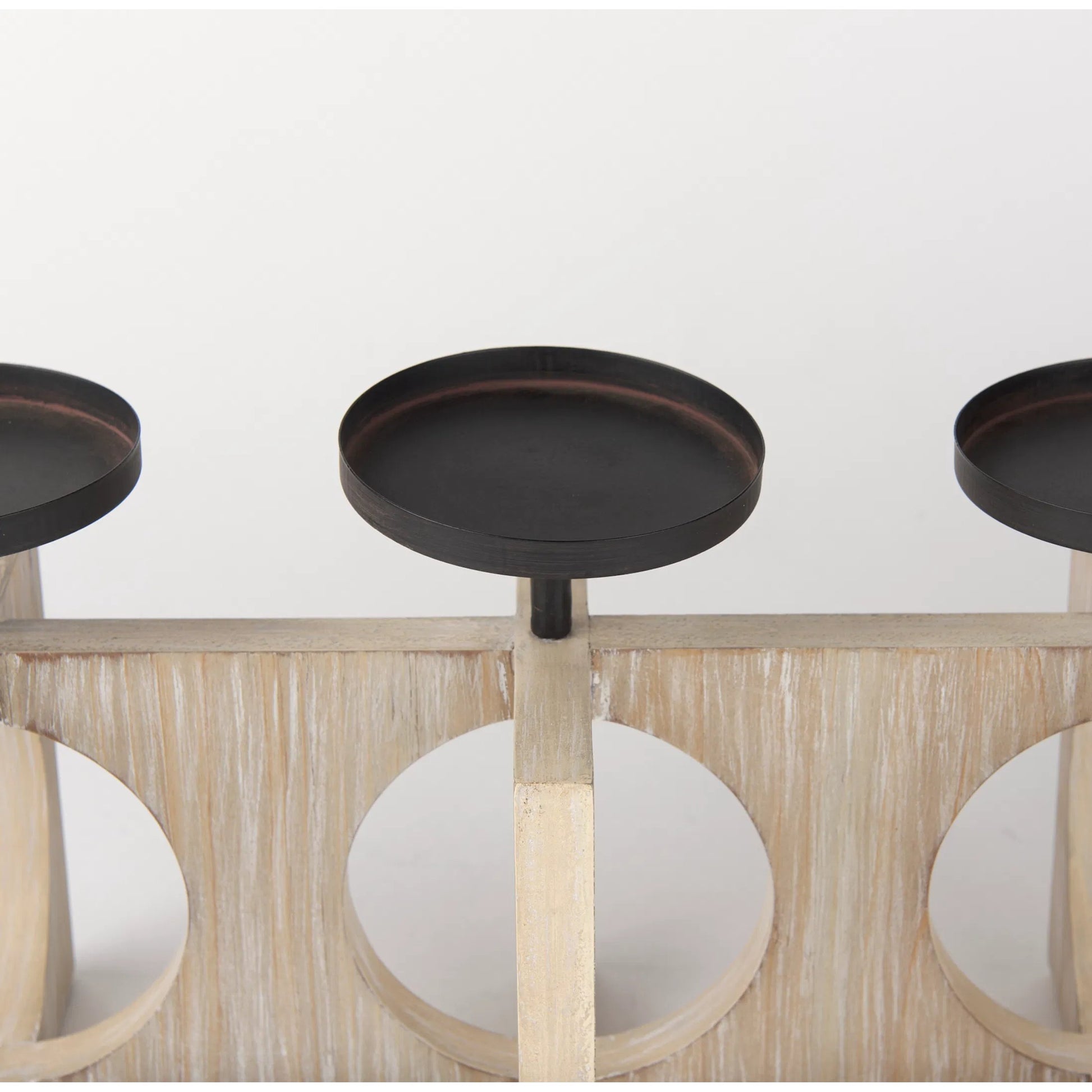 Cambie Candle Holders by Mercana in black, brown. Made from solid wood in a transitional style.