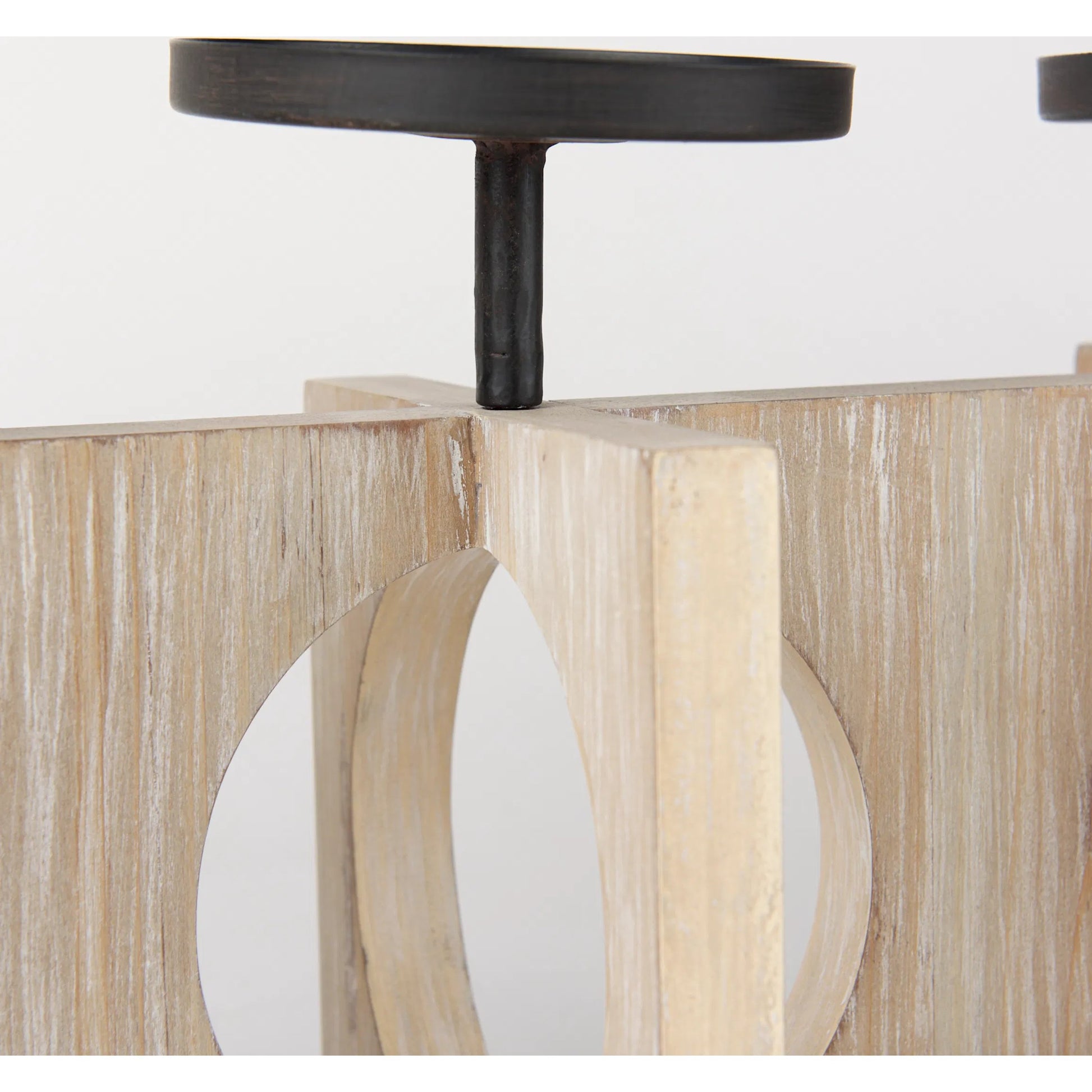 Cambie Candle Holders by Mercana in black, brown. Made from solid wood in a transitional style.
