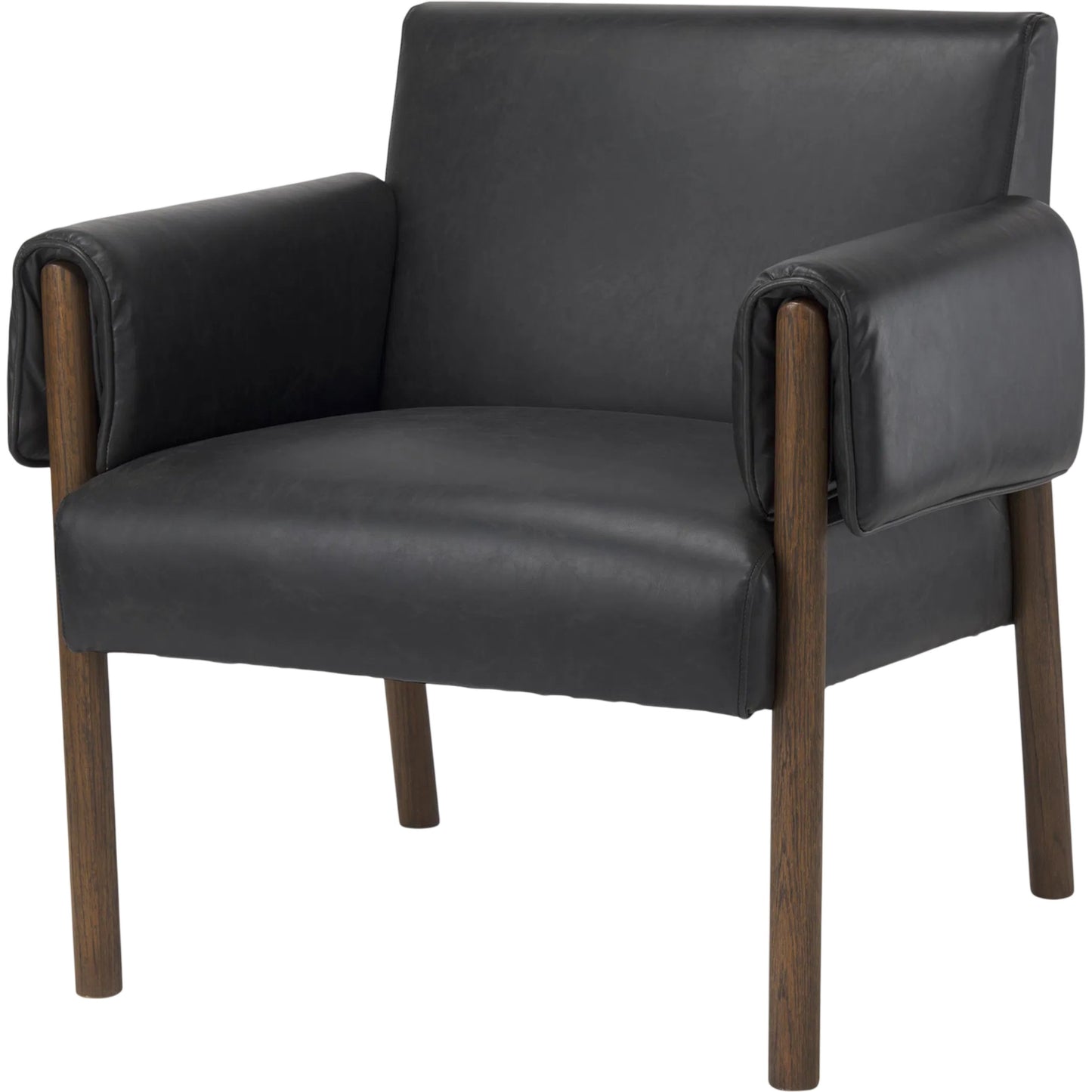 002 SI-2369795 | Primary Silo | Ashton Faux Leather Accent Chair by Mercana. Made from fabric in a traditional style.
