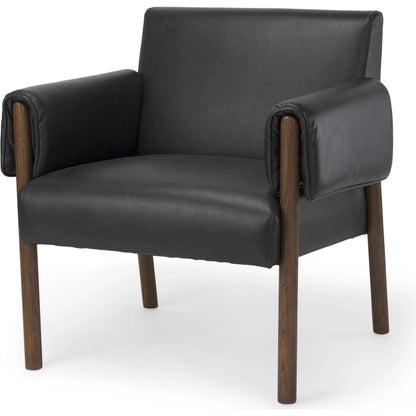 Ashton Faux Leather Accent Chair by Mercana. Made from fabric in a traditional style.