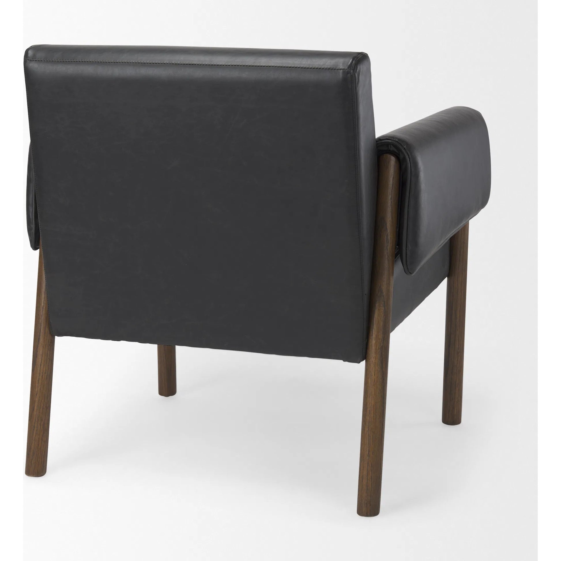 Ashton Faux Leather Accent Chair by Mercana. Made from fabric in a traditional style.
