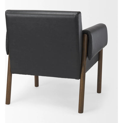 Ashton Faux Leather Accent Chair by Mercana. Made from fabric in a traditional style.