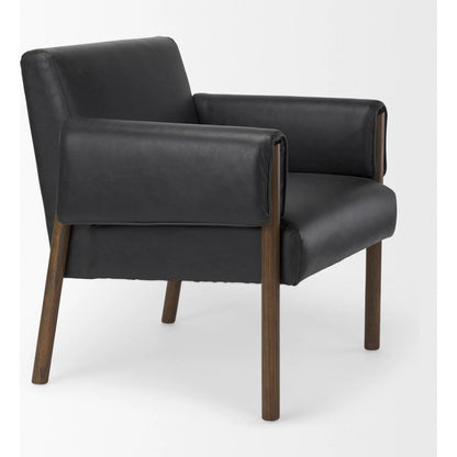 Ashton Faux Leather Accent Chair by Mercana. Made from fabric in a traditional style.