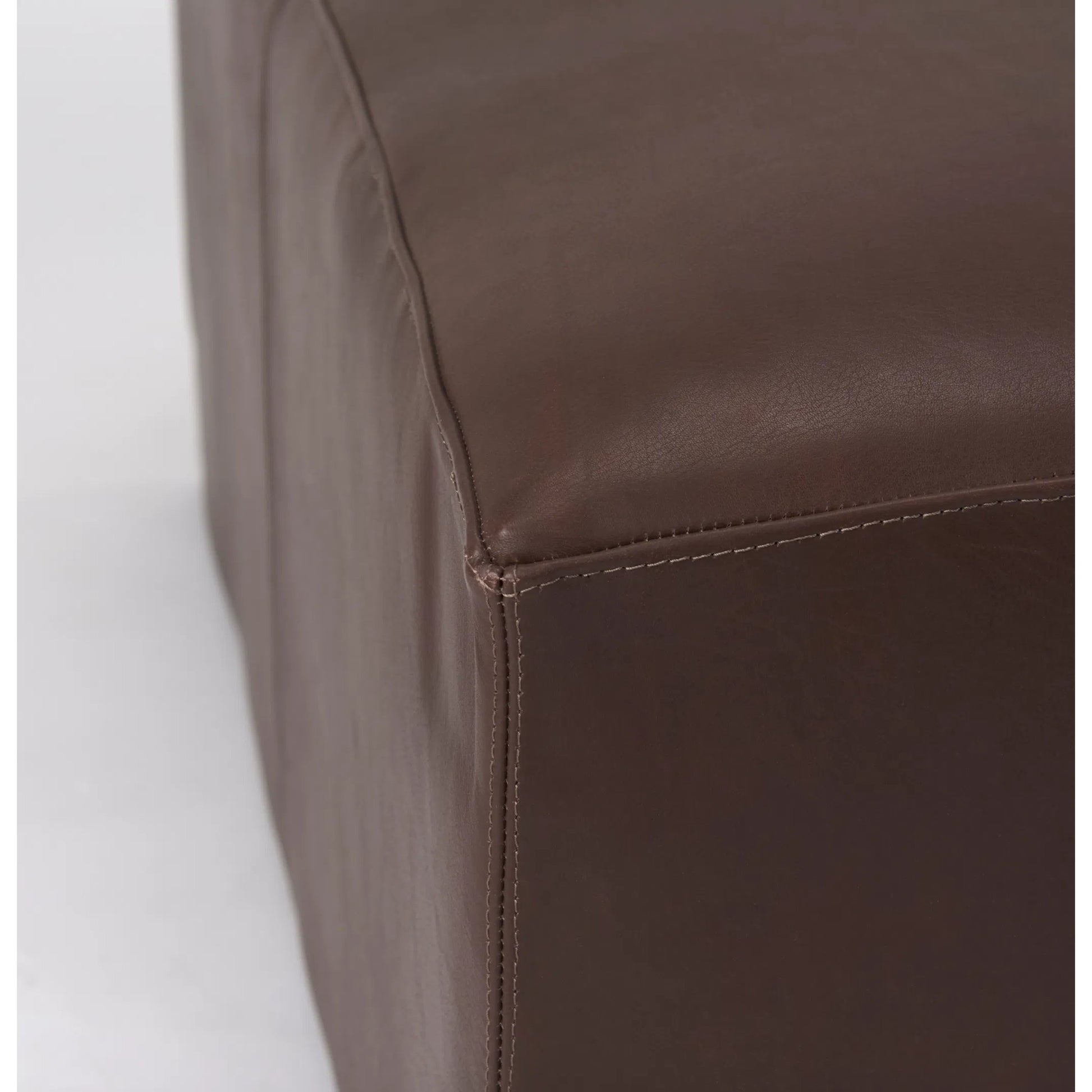 Minara Ottoman by Mercana in brown. Made from leather in a traditional style.