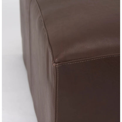 Minara Ottoman by Mercana in brown. Made from leather in a traditional style.