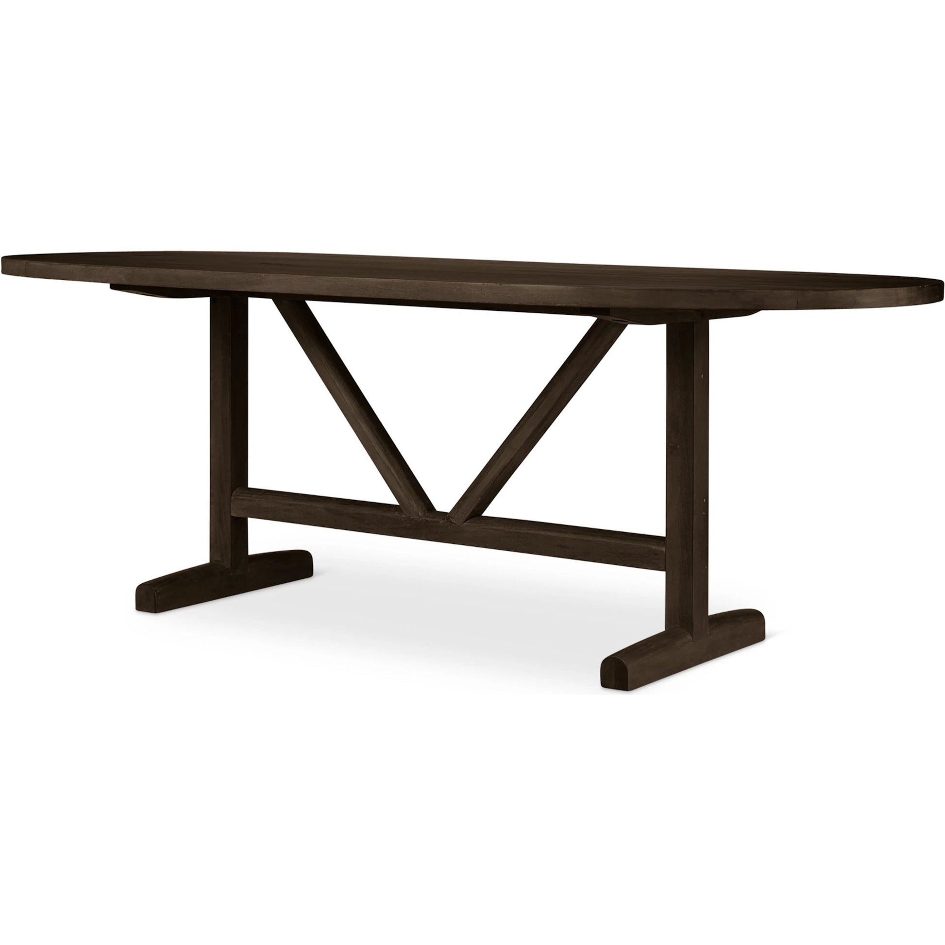 Viktor Dining Table by Mercana in light brown. Made from solid wood in a transitional style.