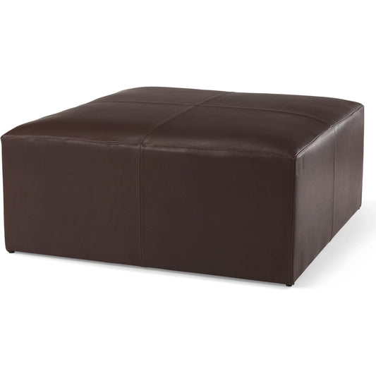 Minara Ottoman by Mercana in brown. Made from leather in a unique style.