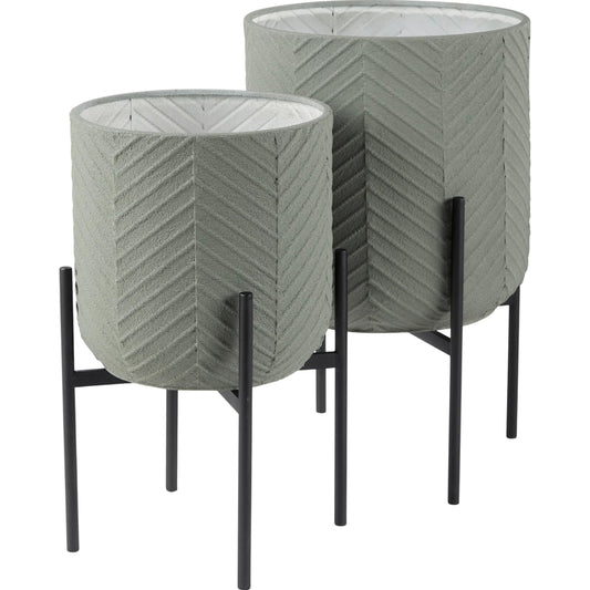 Mabel Plant Stands (Set of 2) by Mercana. Made from metal in a modern style.
