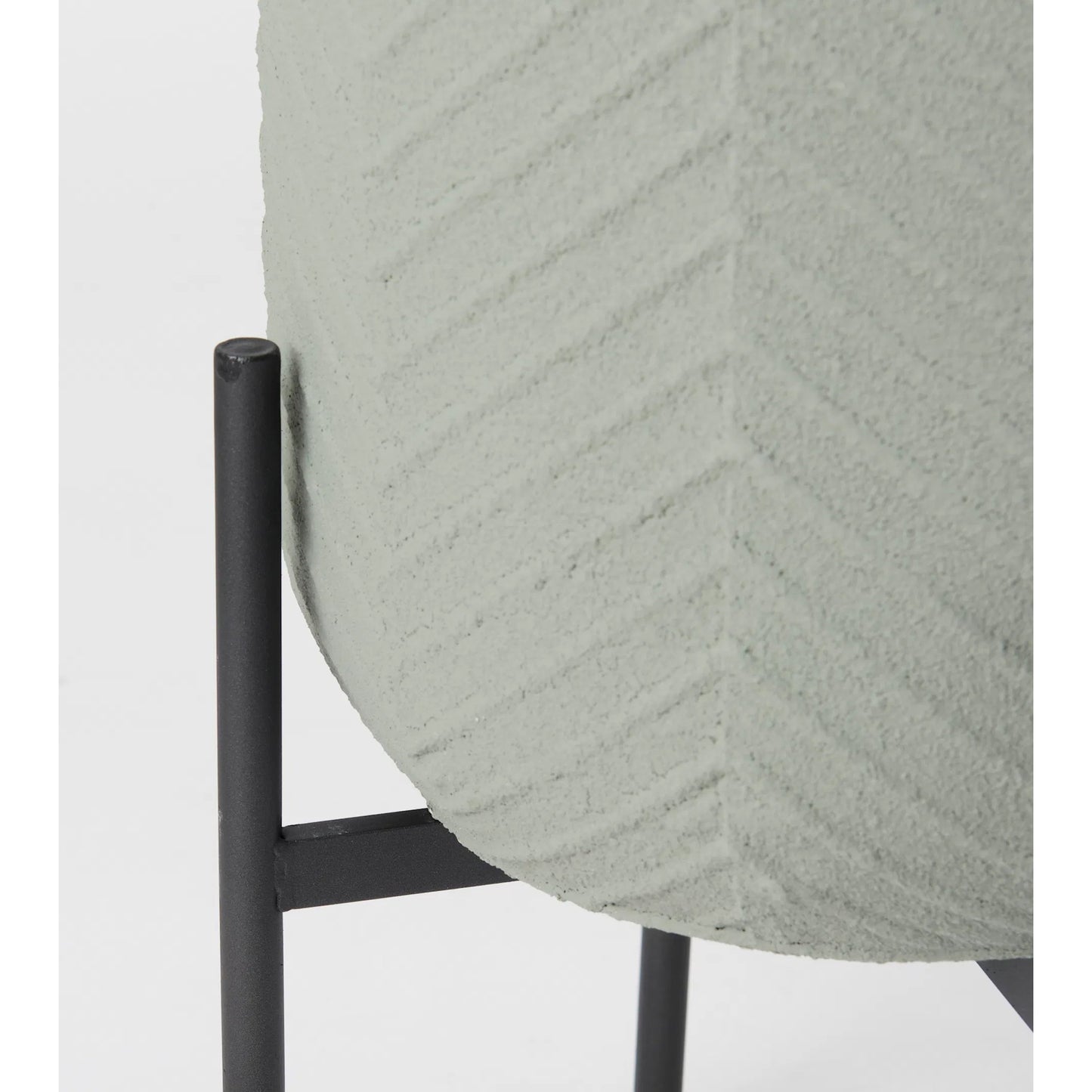 038 SI-2369961 | Closeup | Mabel Plant Stands by Mercana in gray-green. Made from metal in a modern style.