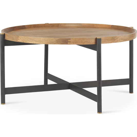 Marquisa Coffee Table by Mercana in brown. Made from solid wood in a unique style.